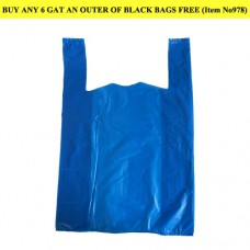 CARRIER BAGS 11x17x21 (BLUE)* LARGE      