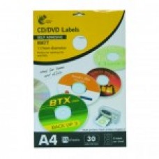 COMPUTER CD / DVD LABELS 117mm 30 labels