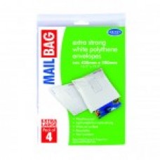 POLYTHENE MAIL BAGS EX. LARGE 4's 42x50cm
