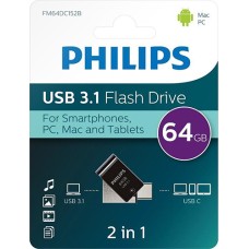 2 in 1 USB 3.1 -USB C 64GB FLASH DRIVE