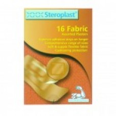 ASSORTED FABRIC PLASTERS 16's BOXED    
