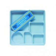 PLASTIC PLATES  6 COMPARTMENT PACK OF 100 