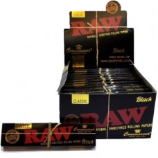 RAW BLACK CLASSIC CONNOISSEUR KING SIZE SLIM (PAPER+TIPS)