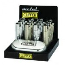 CLIPPER METAL CHROME LIGHTERS   DISPLAY