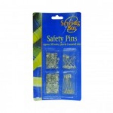 SAFETY PINS SILVER ASSORTED SIZES