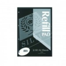 SILVINE A4 PADS BLACK (PLAIN)  (REF.A4RPP)  