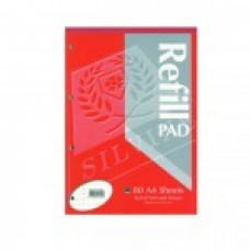SILVINE A4 PADS RED      80 SHEETS (LINED)