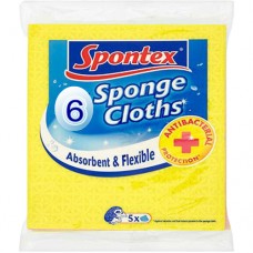 SPONTEX - SPONGE CLOTHS 6's   