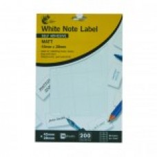 WHITE NOTE LABELS 45x28mm 200 labels per pack